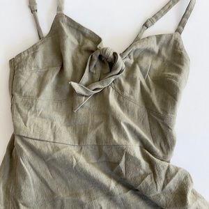 HOLLISTER OLIVE GREEN TIE DRESS
